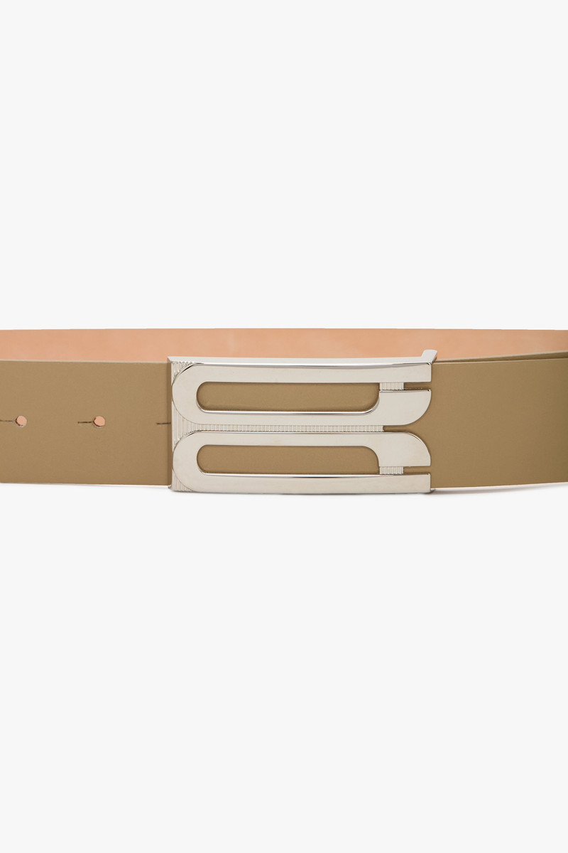 Victoria Beckham Silver Buckle Jumbo Dorian Belt outlook