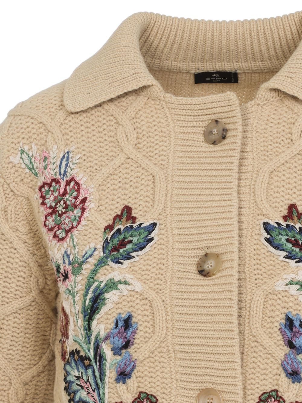 floral-embroidered cardigan - 3
