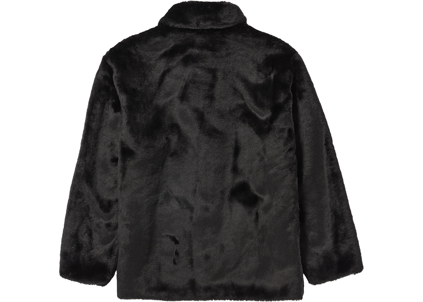 Supreme 2-Tone Faux Fur Shop Coat Black - 3