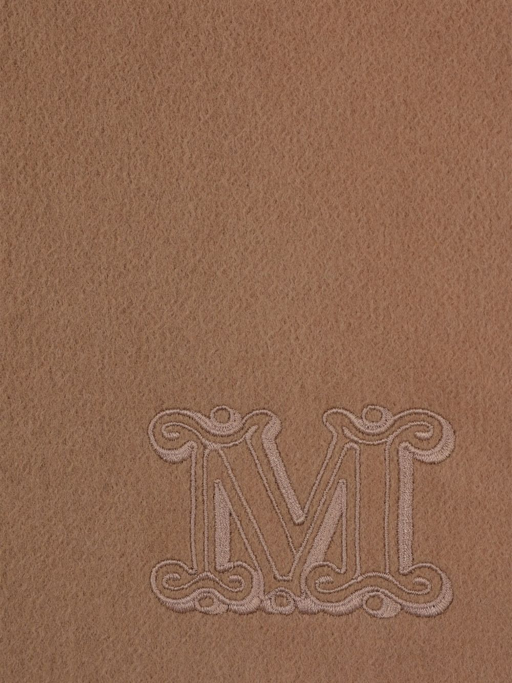 monogram-embroidered cashmere scarf - 3