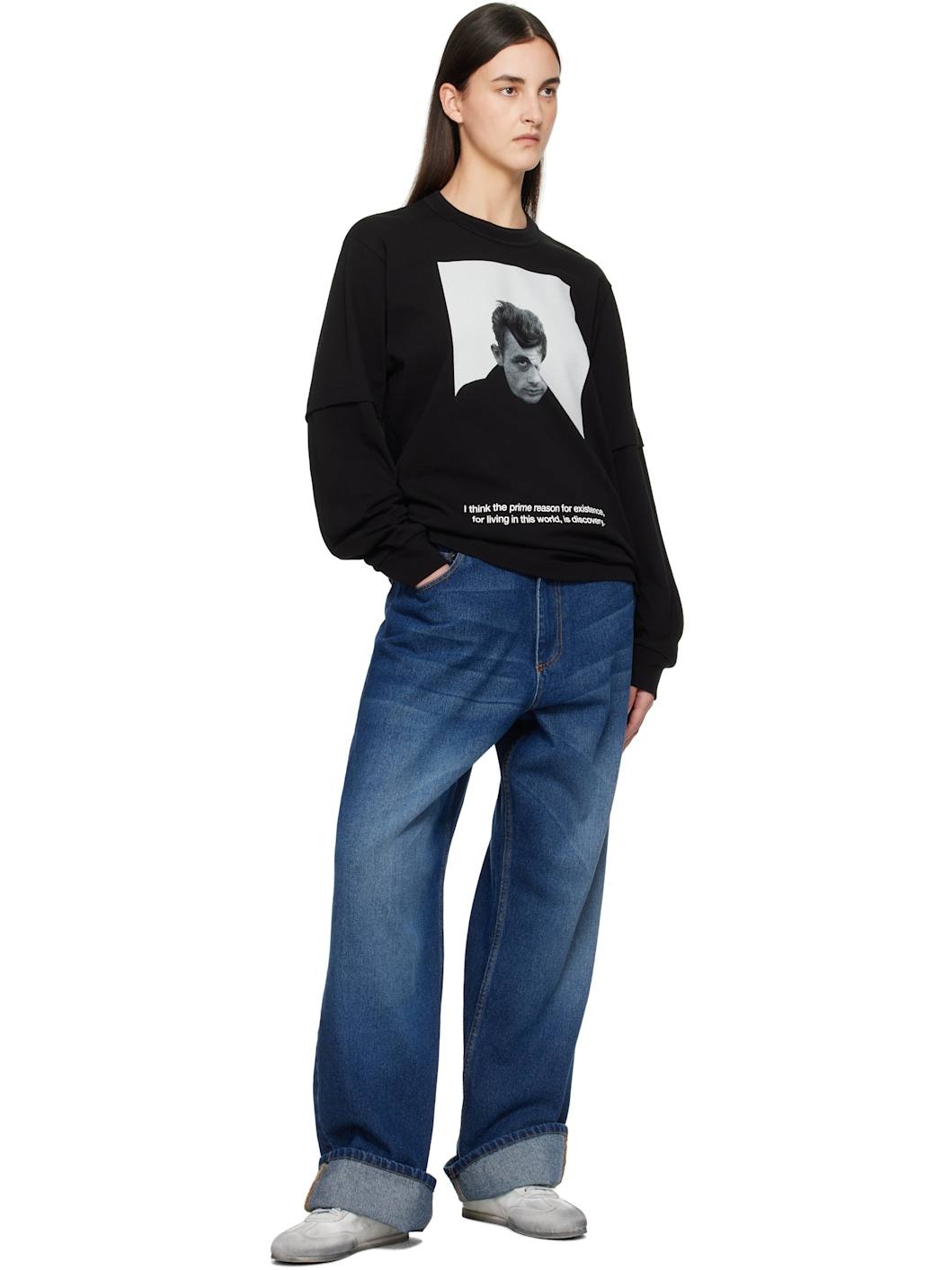 Black James Dean Long Sleeve T-shirt - 4