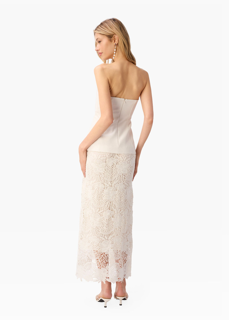 IMOGENE STRAPLESS DRESS MACADAMIA 6