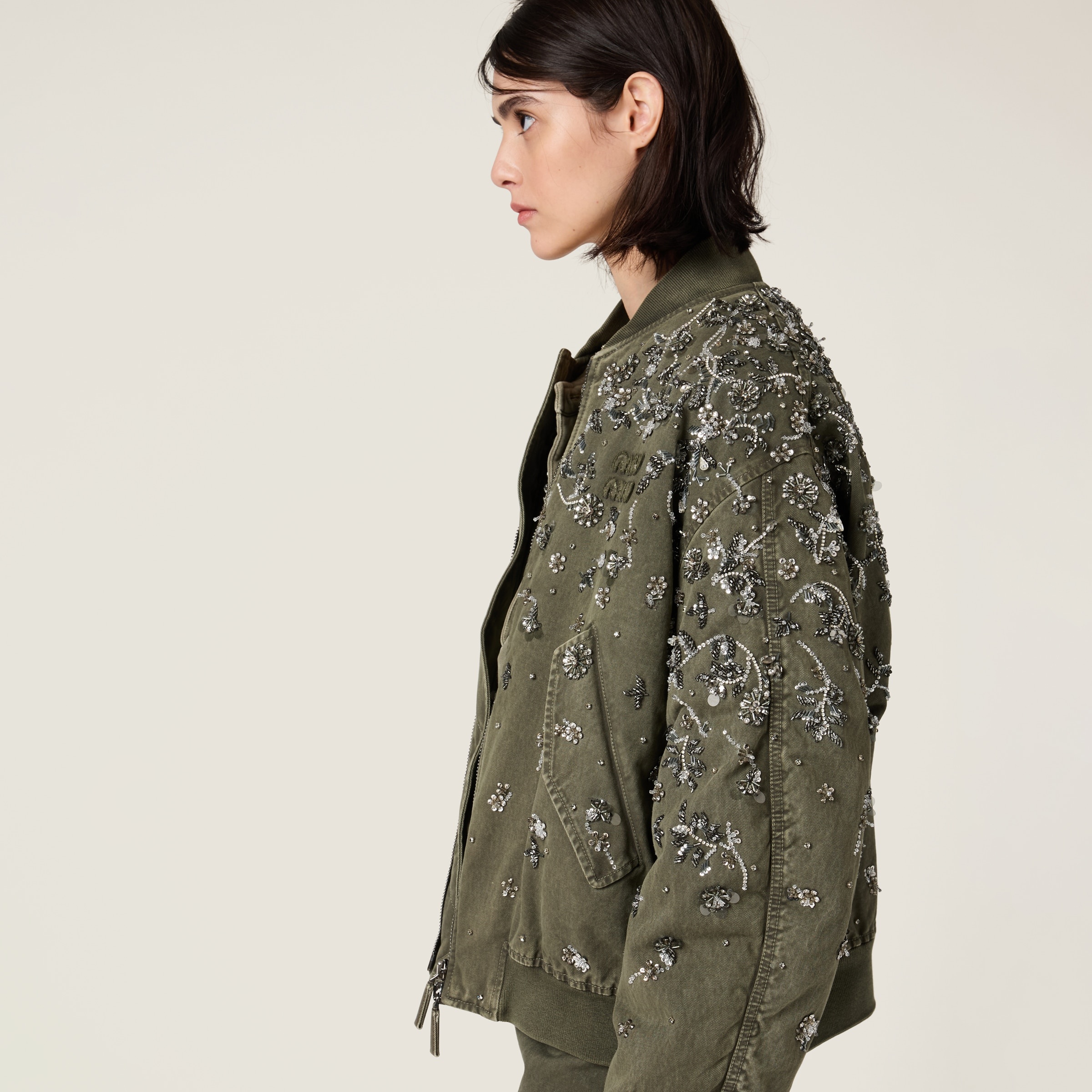 Garment-dyed gabardine bomber jacket - 5