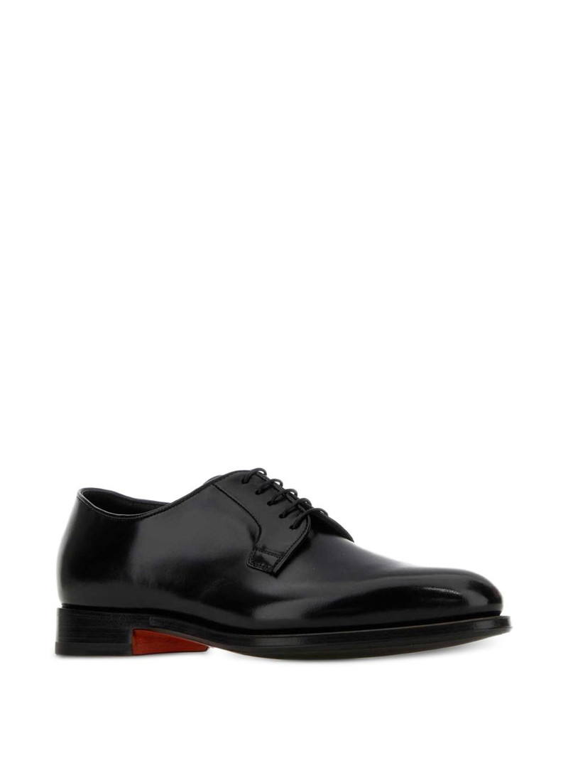 Santoni leather lace-up oxford shoes outlook