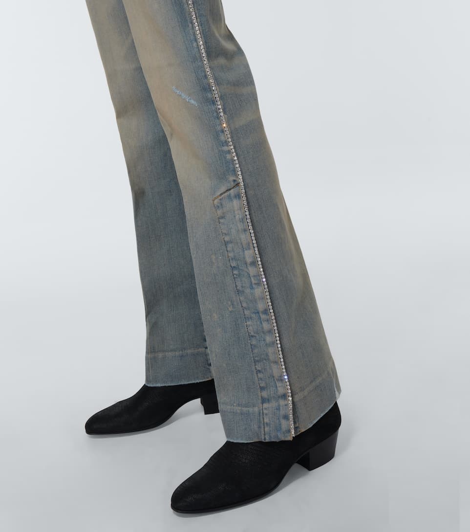 Distressed embellished denim jeans - 6