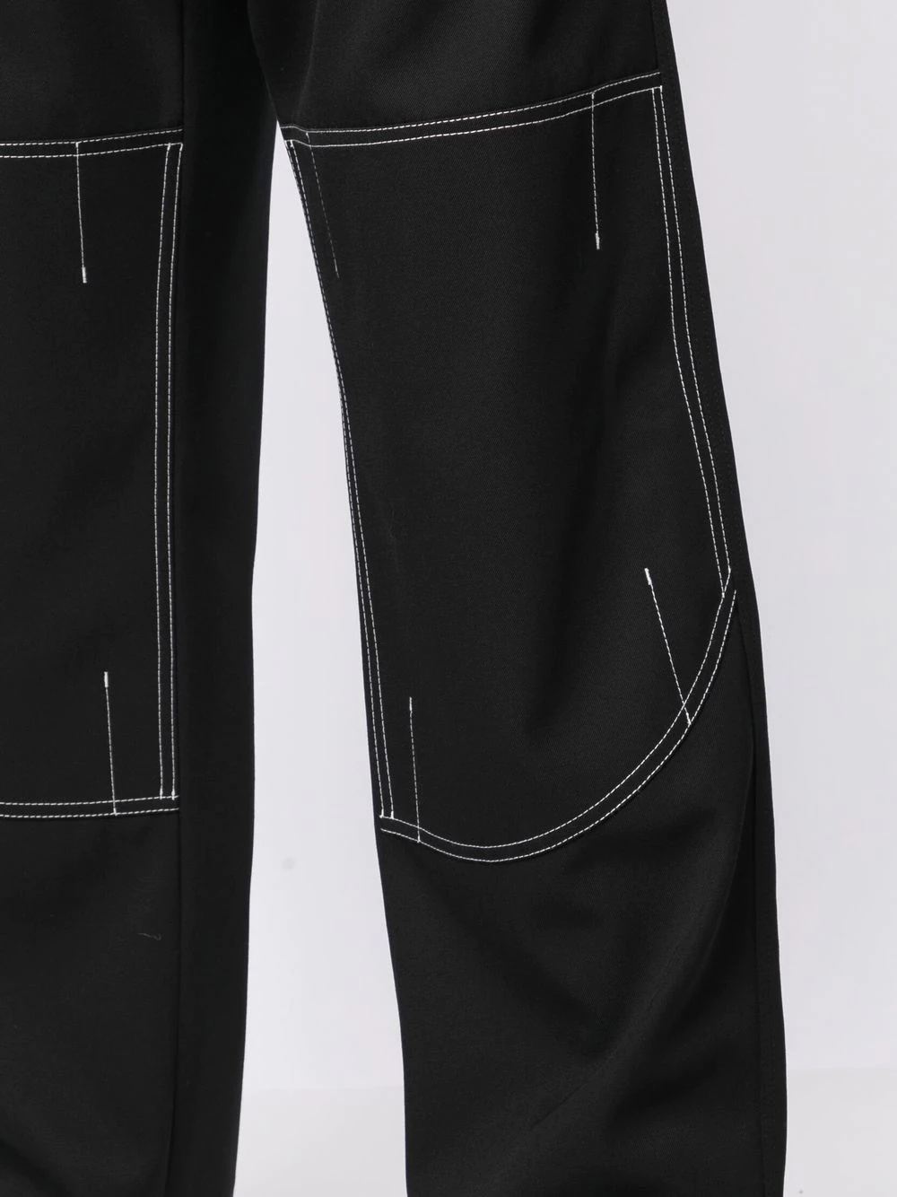 contrast-stitch trousers - 5