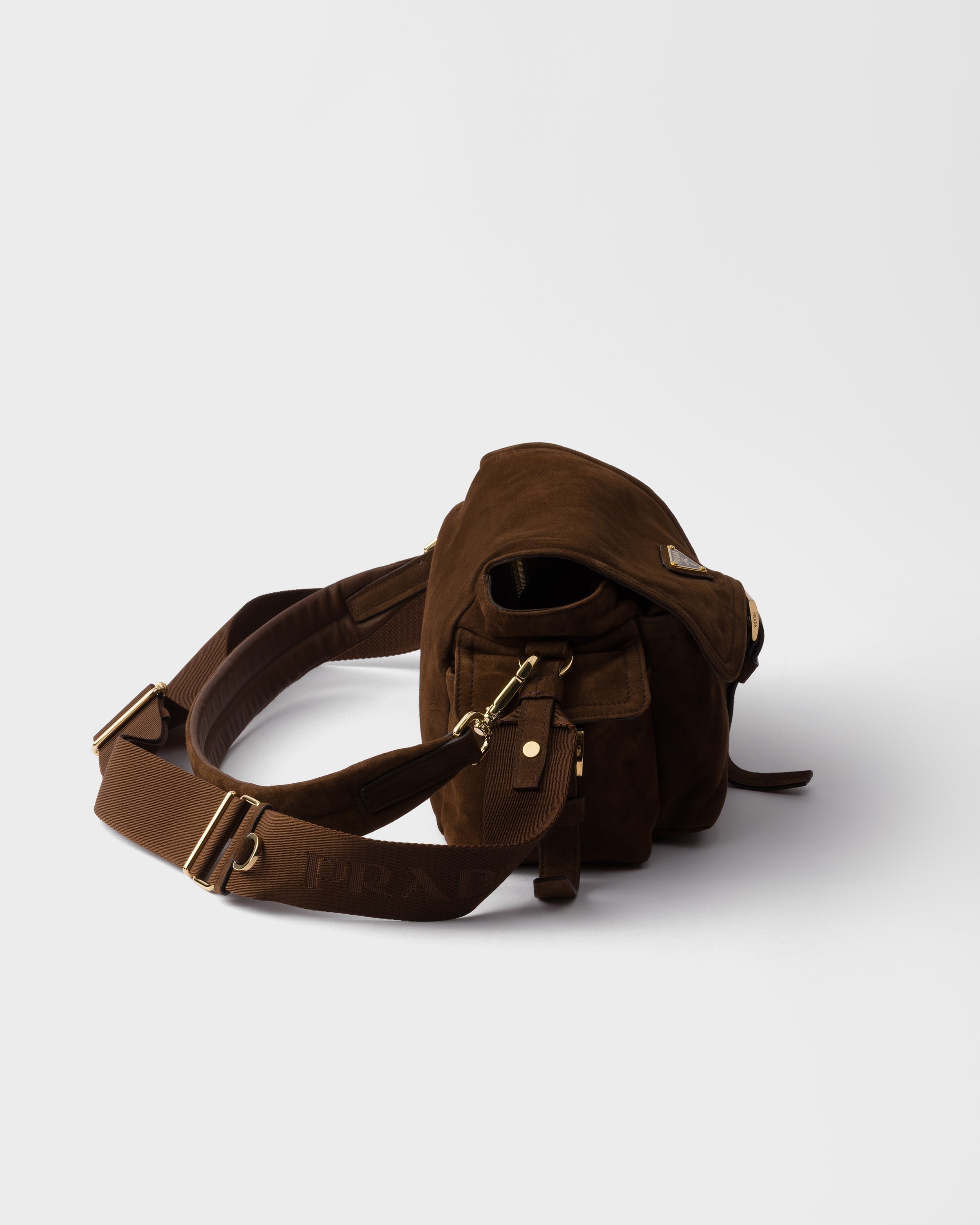 Prada Explore medium suede shoulder bag - 6