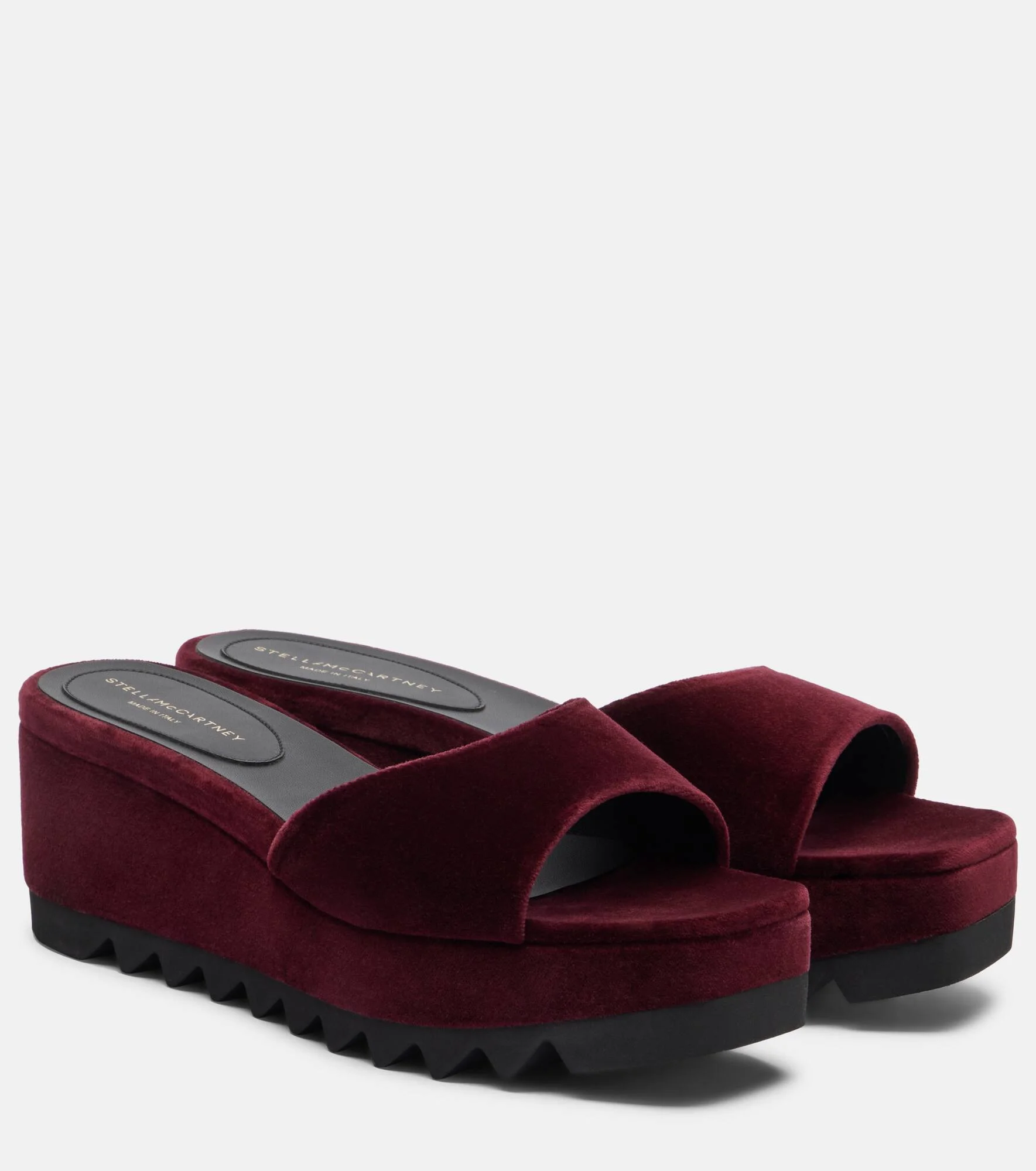 Sneak Elyse velvet wedge mules - 1