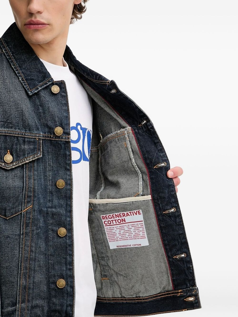 distressed denim jacket - 4