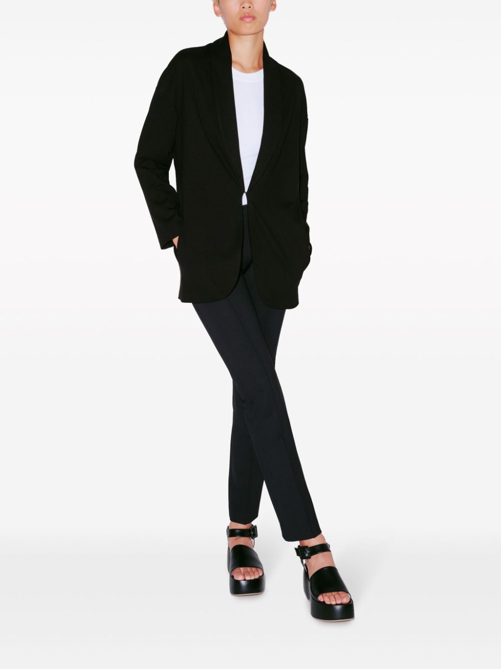 cocoon shawl-lapel jacket - 2