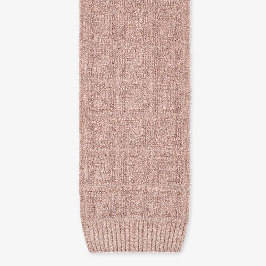 Beige knit scarf - 1