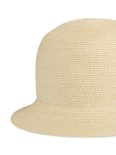 GUCCI GG logo raffia hat outlook