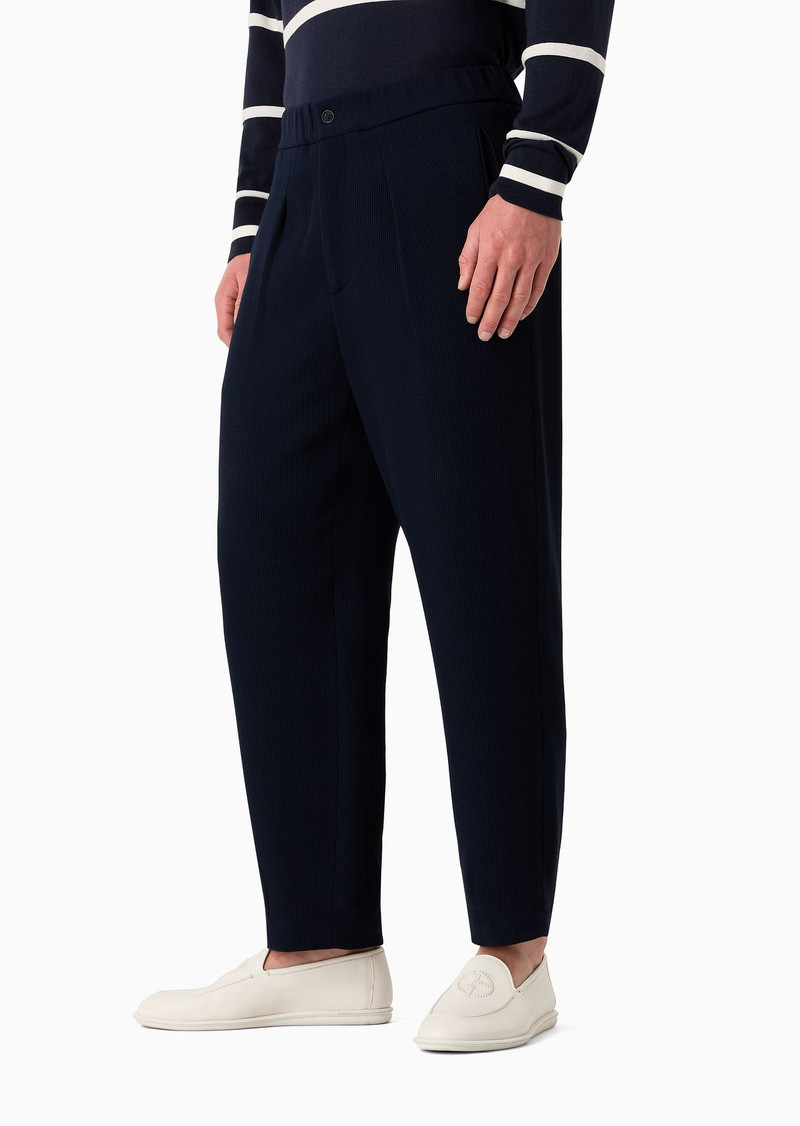 GIORGIO ARMANI Single-pleat virgin wool trousers outlook