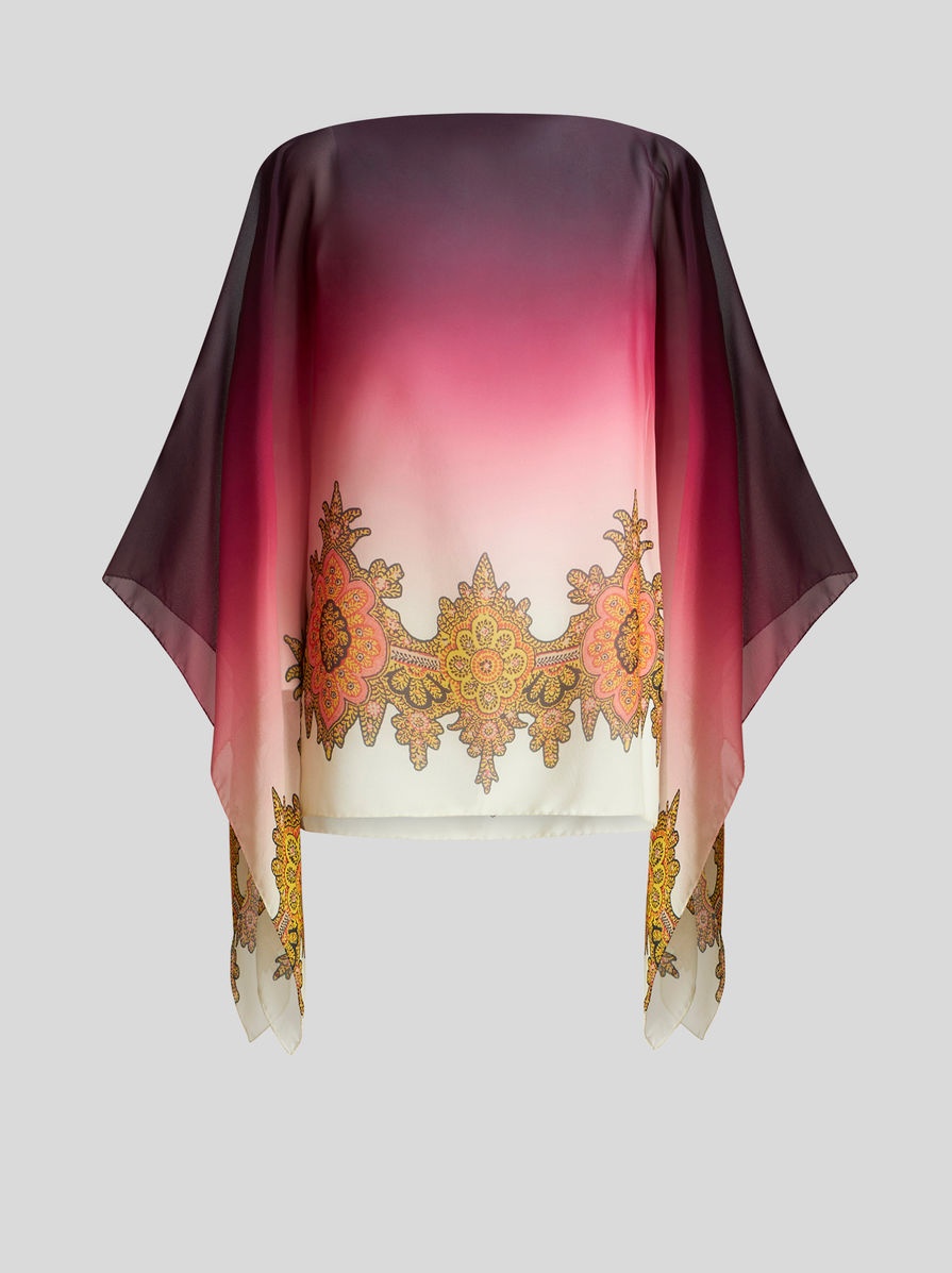 TOP WITH COLOUR SHADING AND PAISLEY PATTERNS - 6