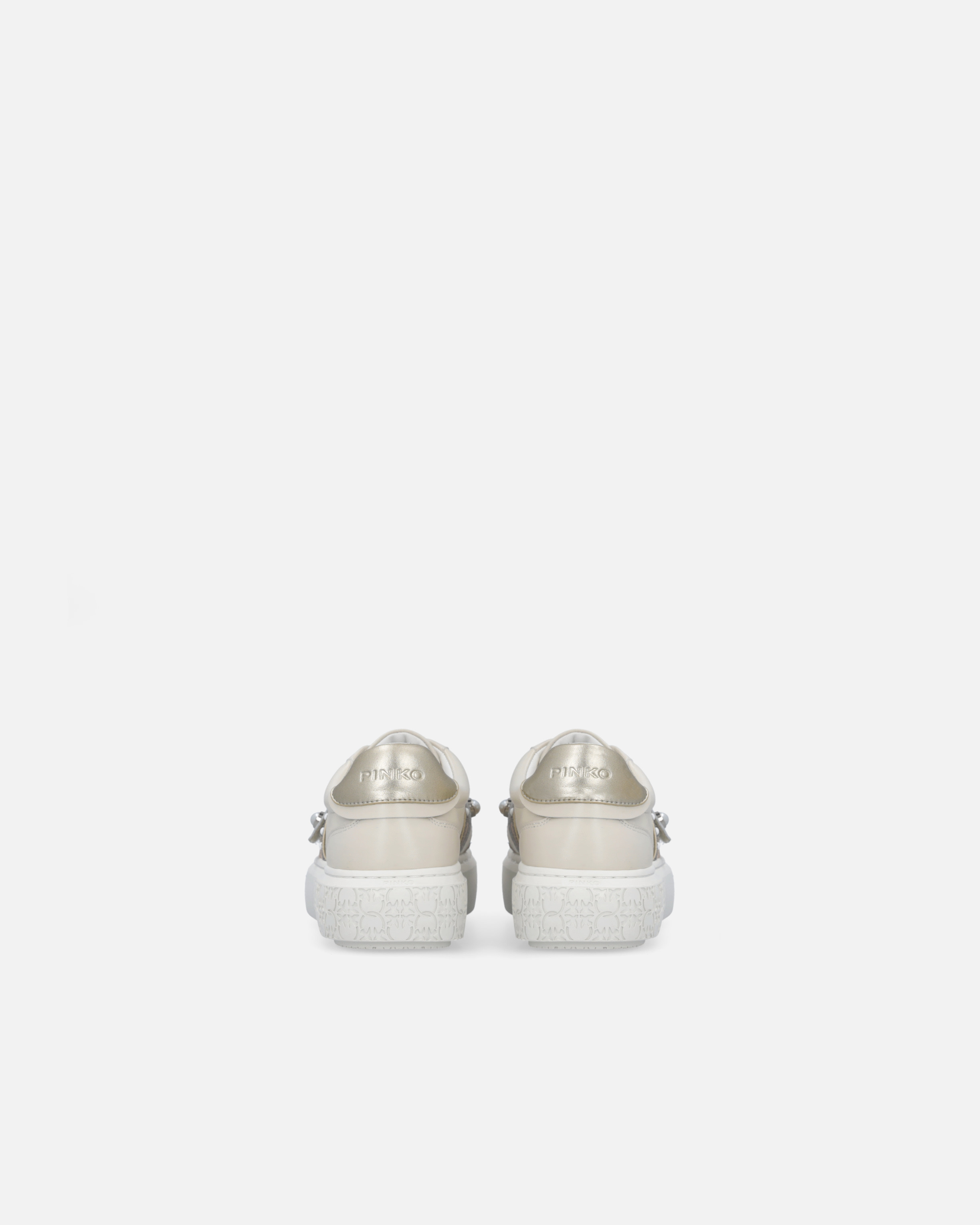 LEATHER SLIP-ON SNEAKERS WITH JEWEL BAND - 8