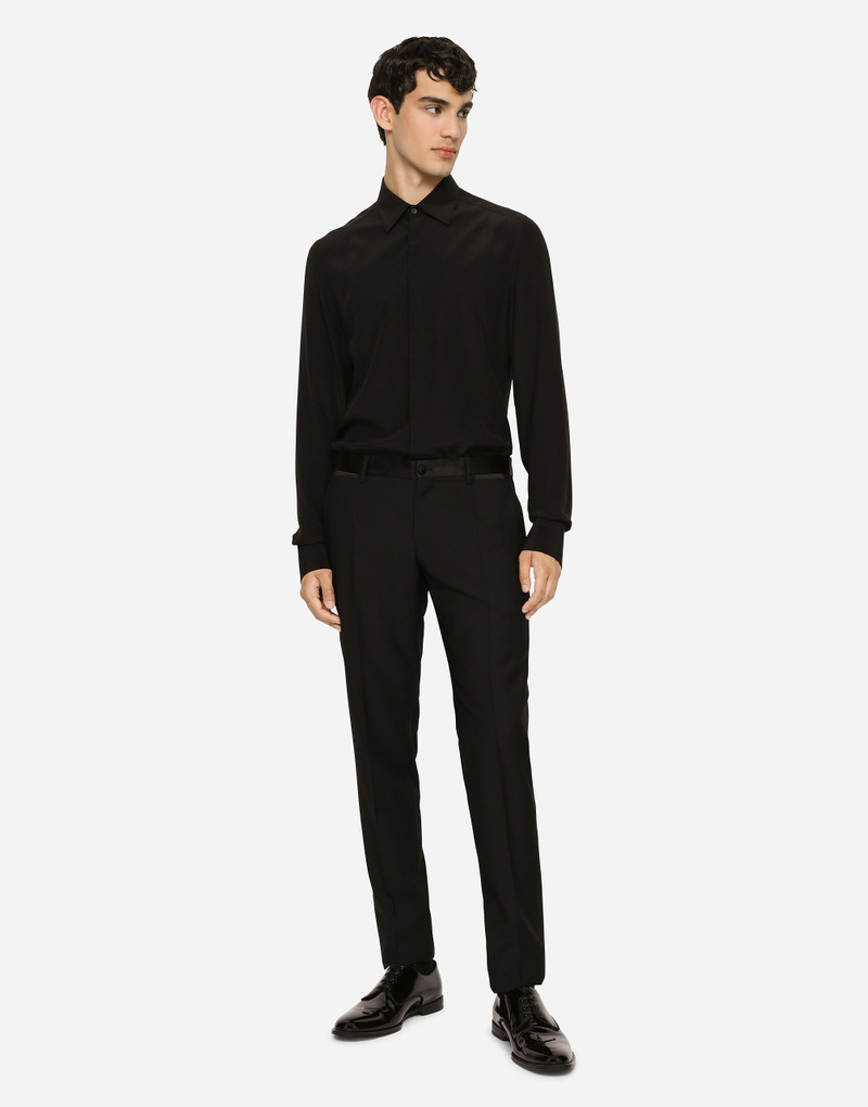 Dolce & Gabbana Gold-fit crêpe de chine shirt outlook