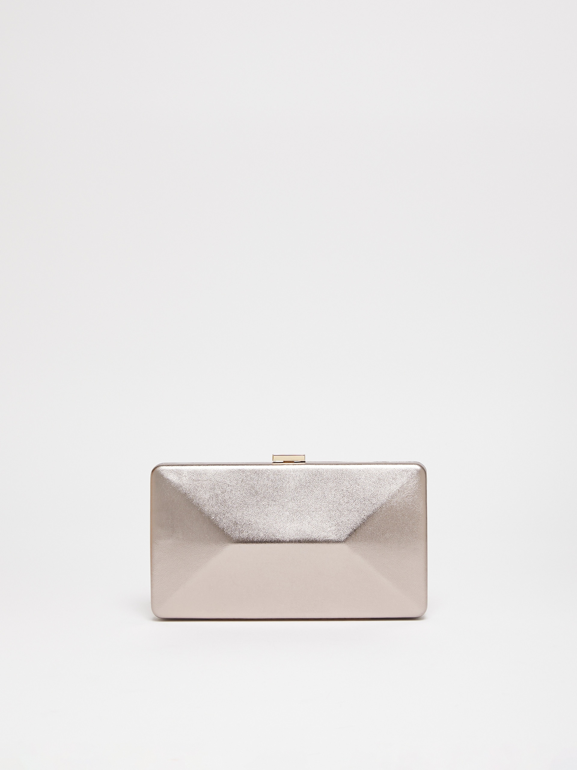 SHELL Laminated Nappa leather clutch - 3