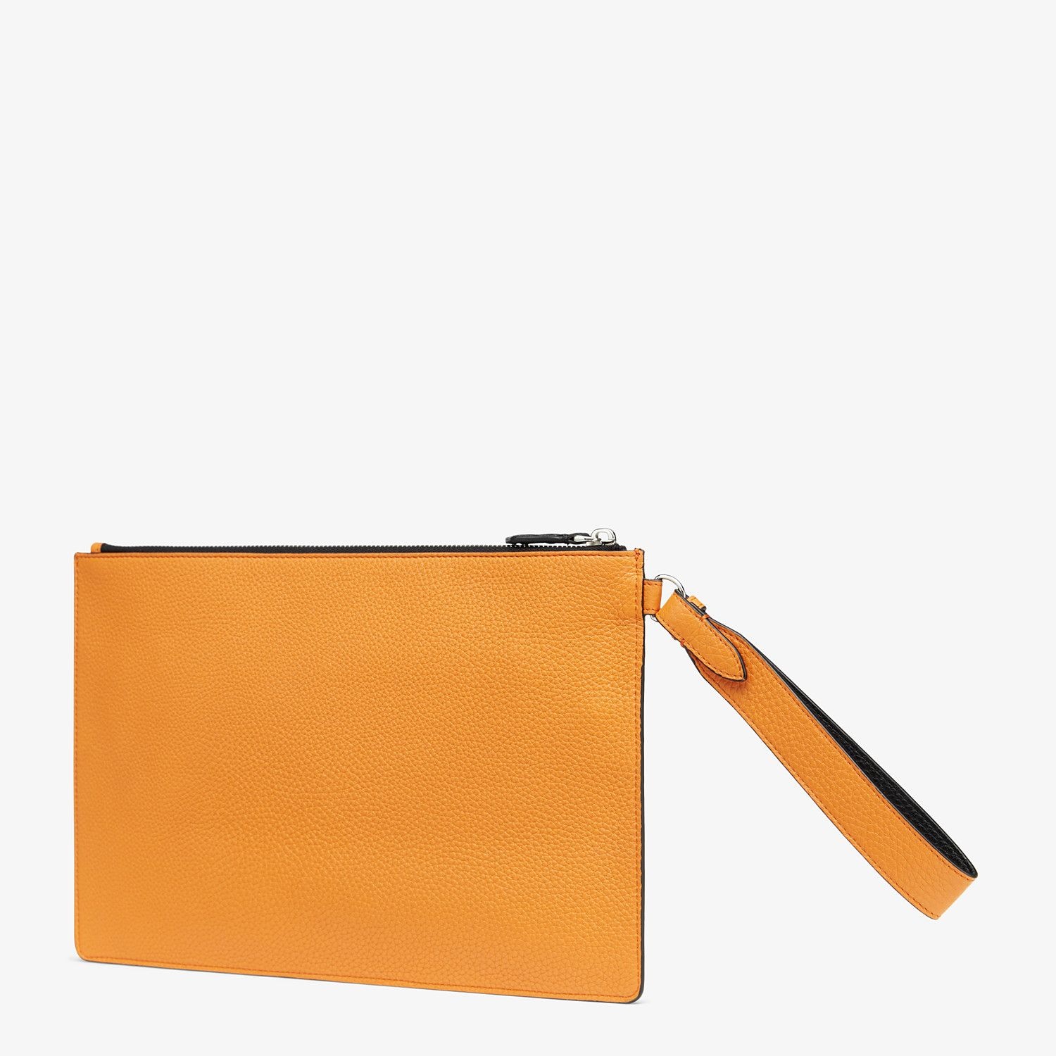 Orange leather pochette - 2