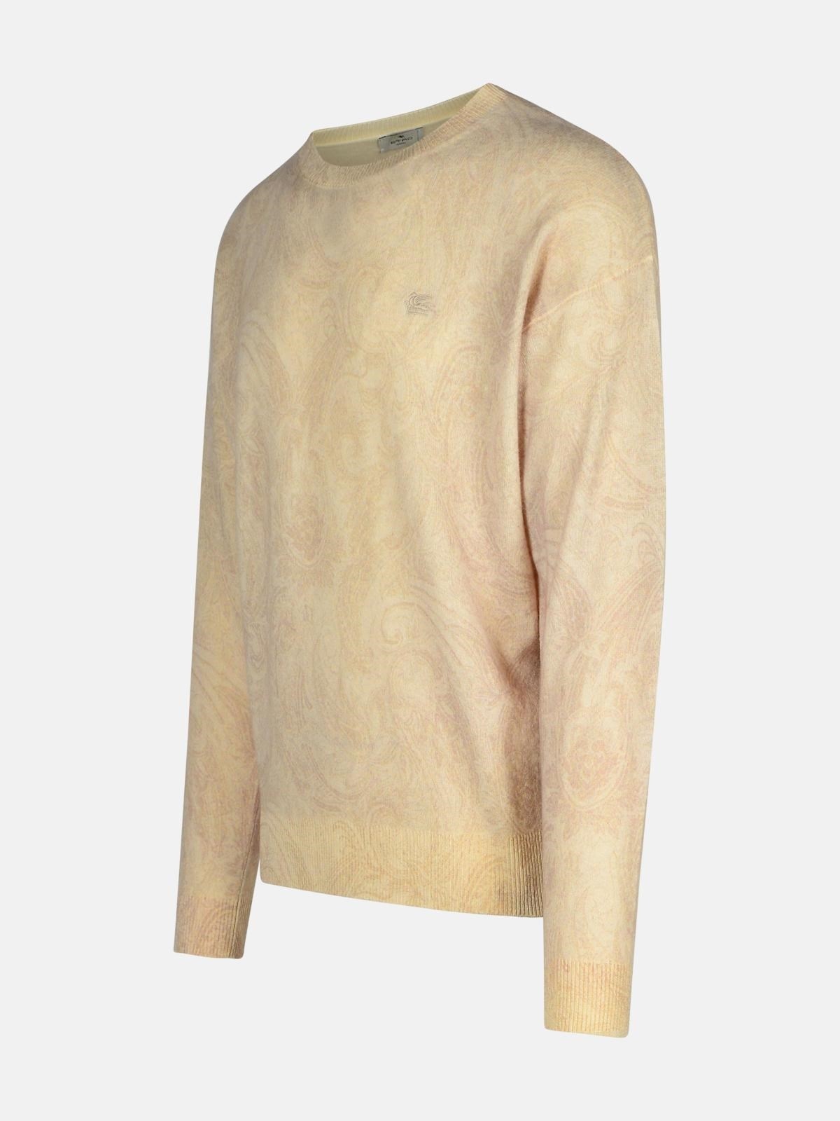 'PAISLEY' IVORY WOOL SWEATER - 2