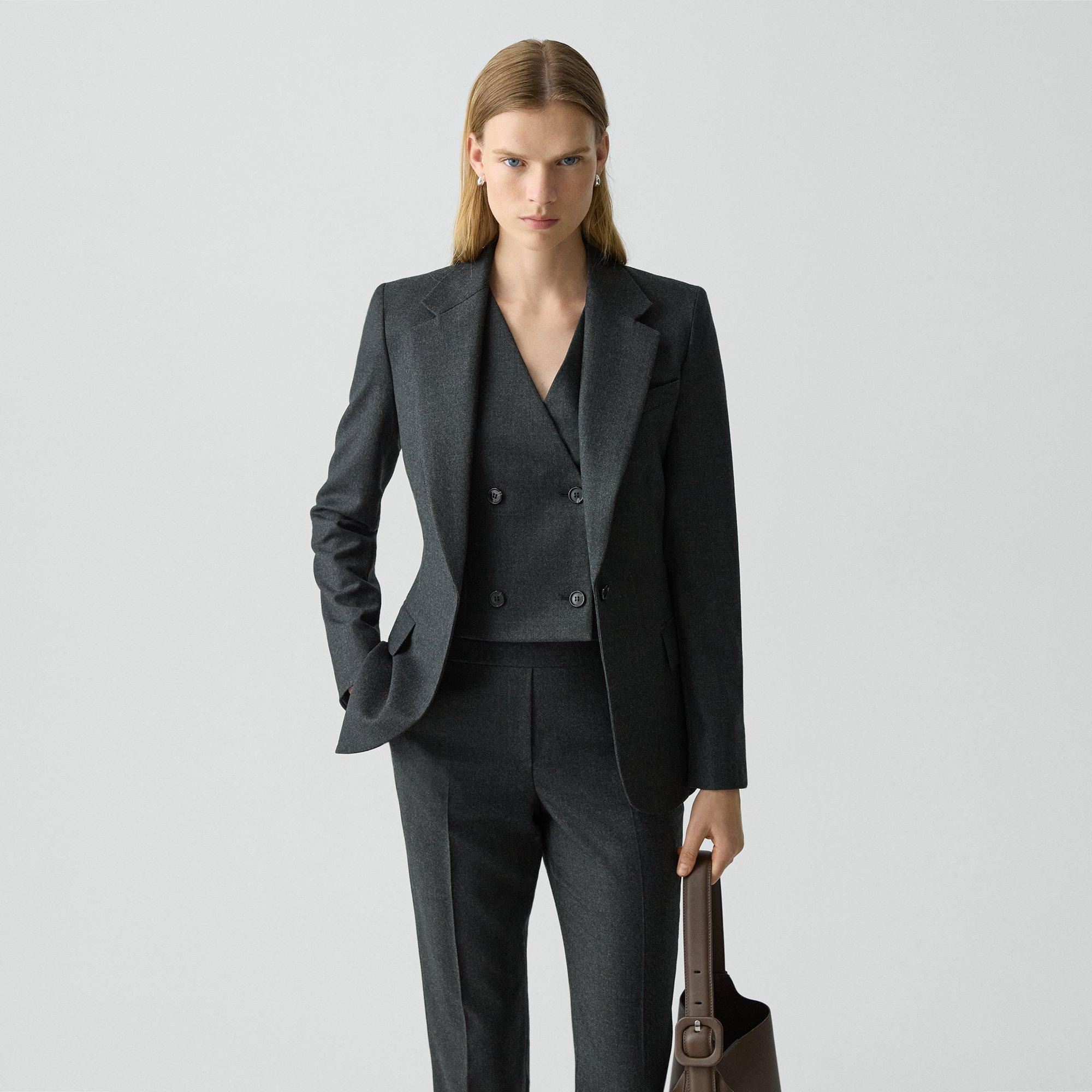 Lynnia Blazer in Sleek Flannel - 2