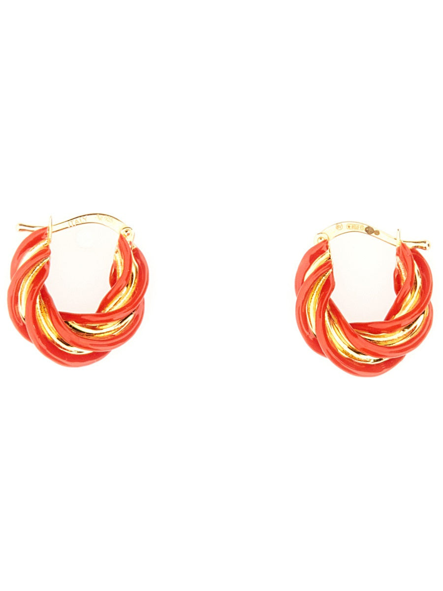 Bottega Veneta Women Pillar Hoop Earrings - 2