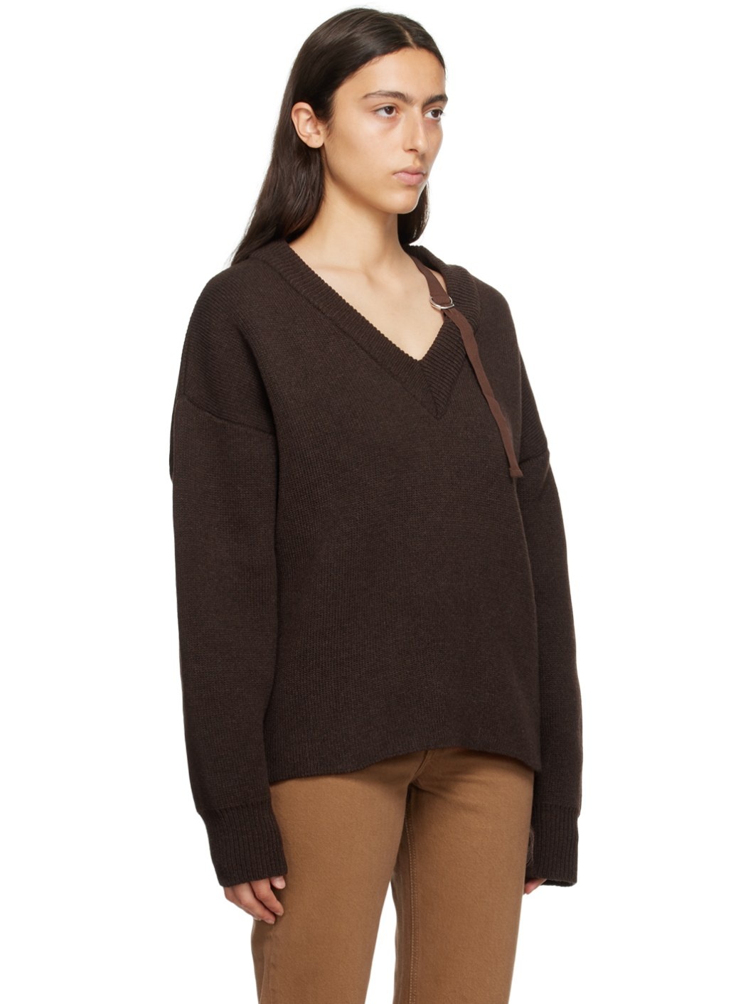Brown Le Chouchou 'La Maille Sargas' Sweater - 2