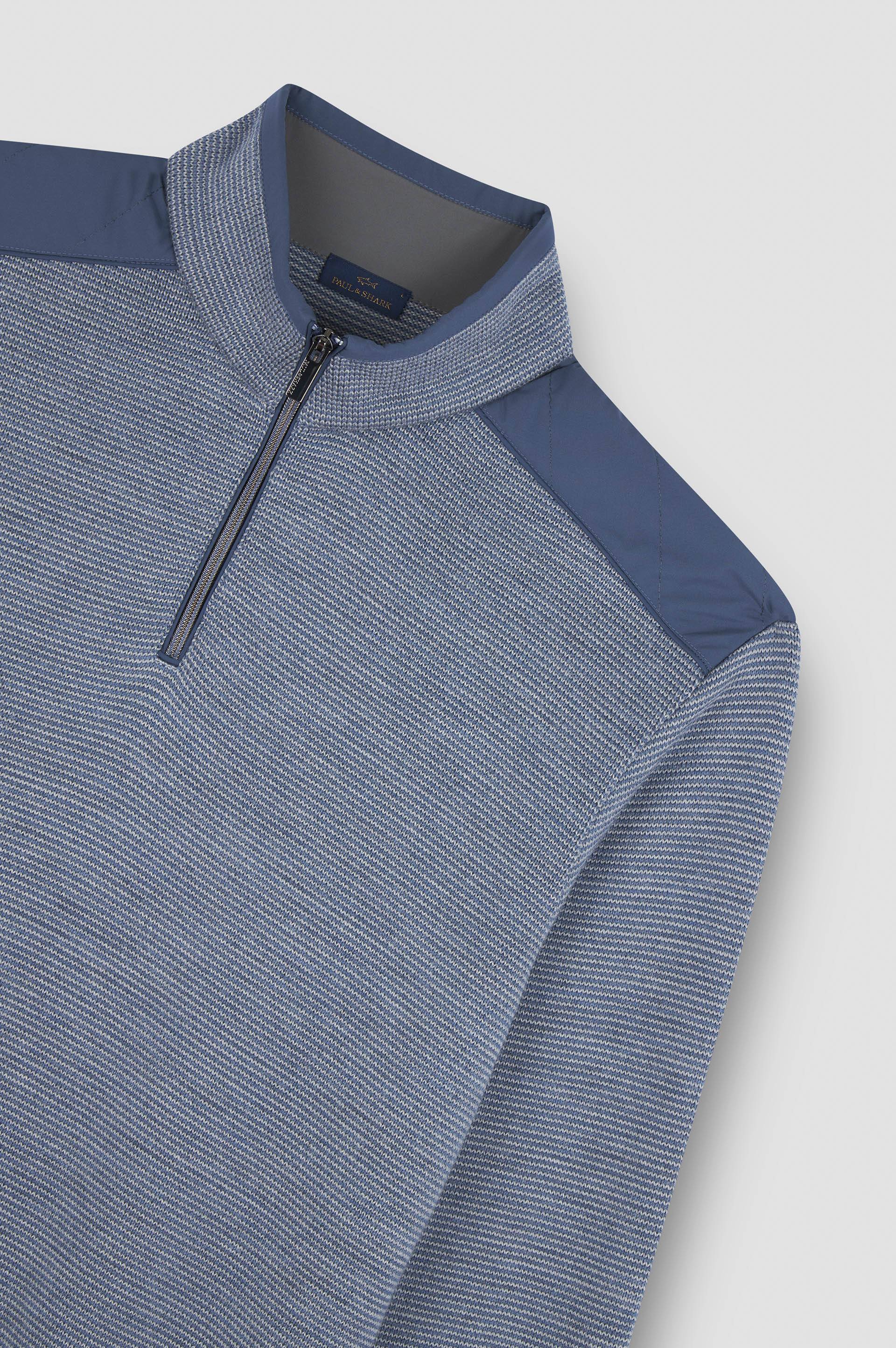 SOFT COOL TOUCH WOOL HALF ZIP SWEATER WITH TYPHOON® PLATINUM DETAILS - 5