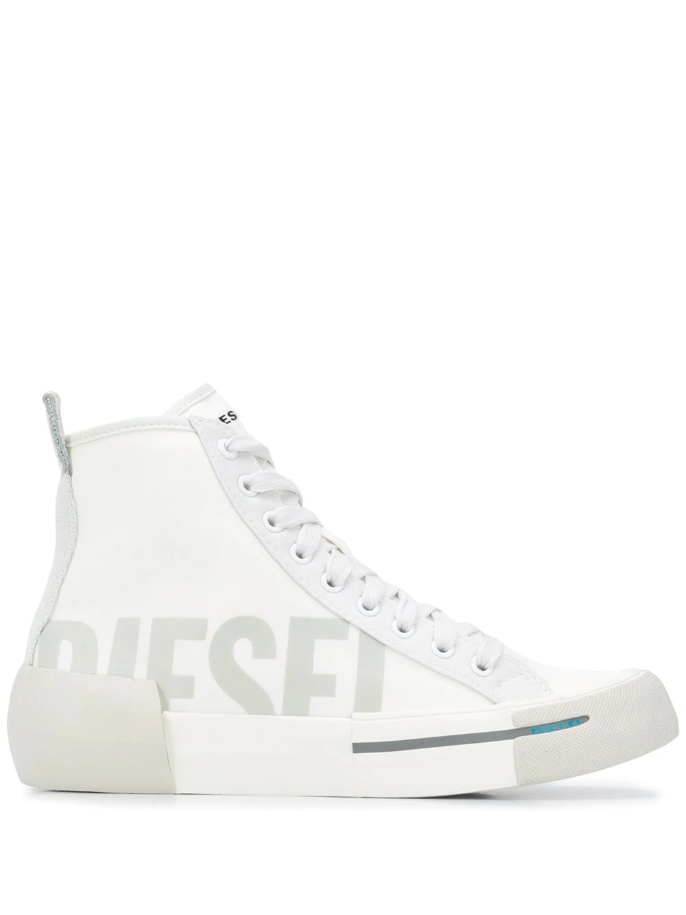 high top logo print sneakers - 1