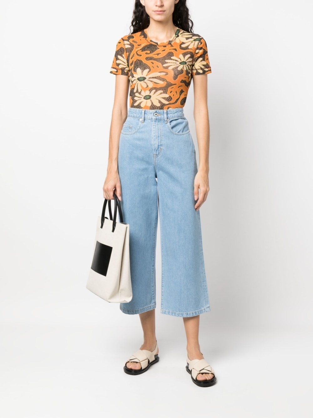 Sumire cropped wide-leg jeans - 2