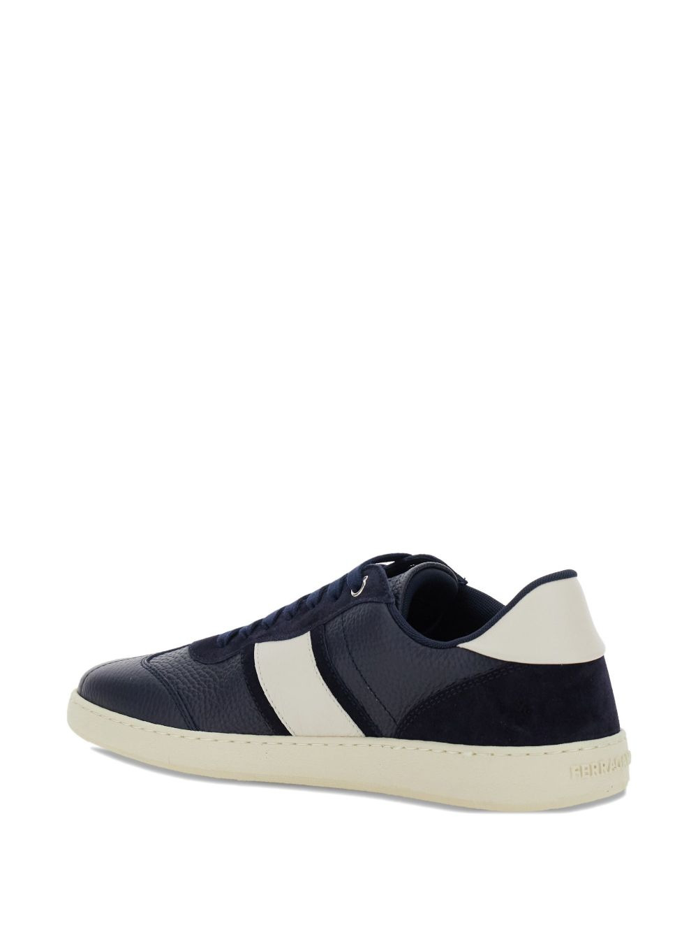 leather panelled sneakers - 4