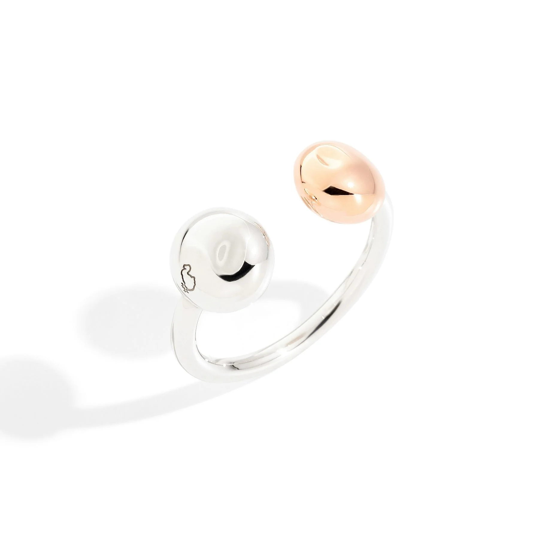 SILVER & ROSE GOLD PEPITA RING - 1