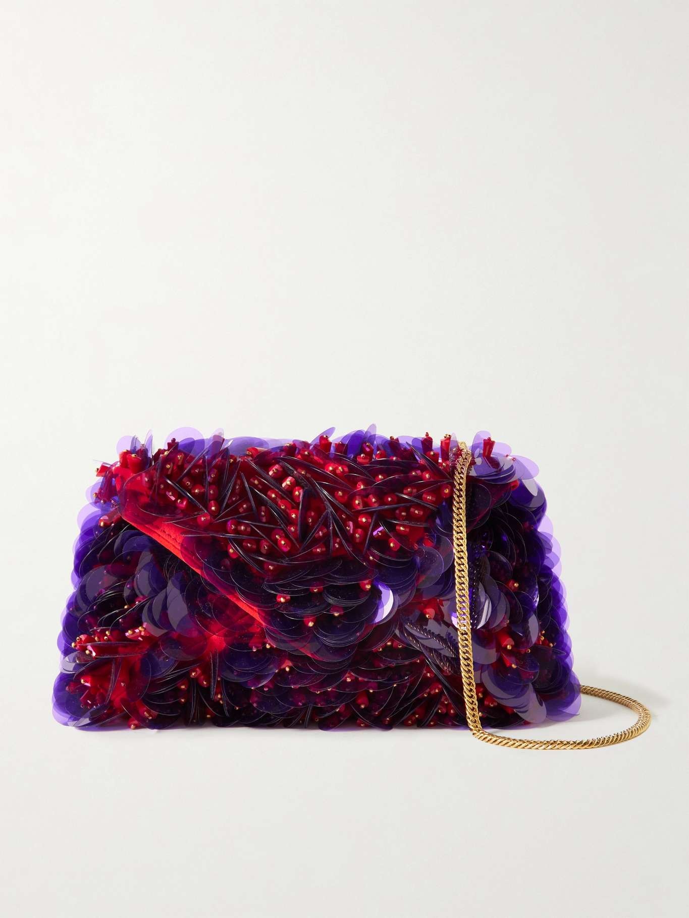 Embellished silk clutch - 1