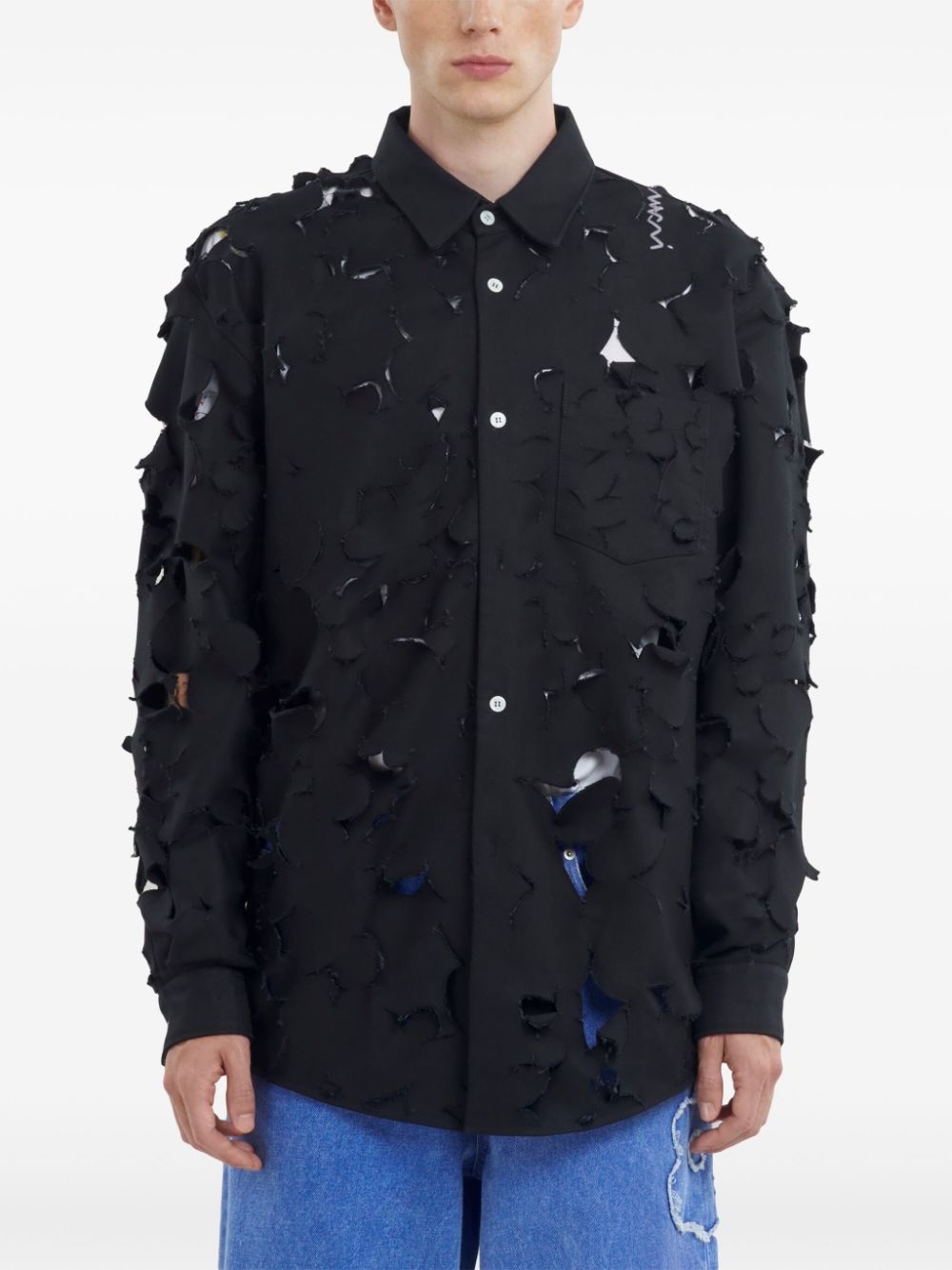 cut-out detailing shirt - 3