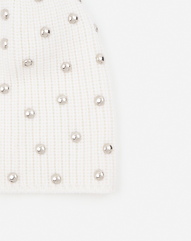 STUDDED WOOL KNIT BEANIE 3