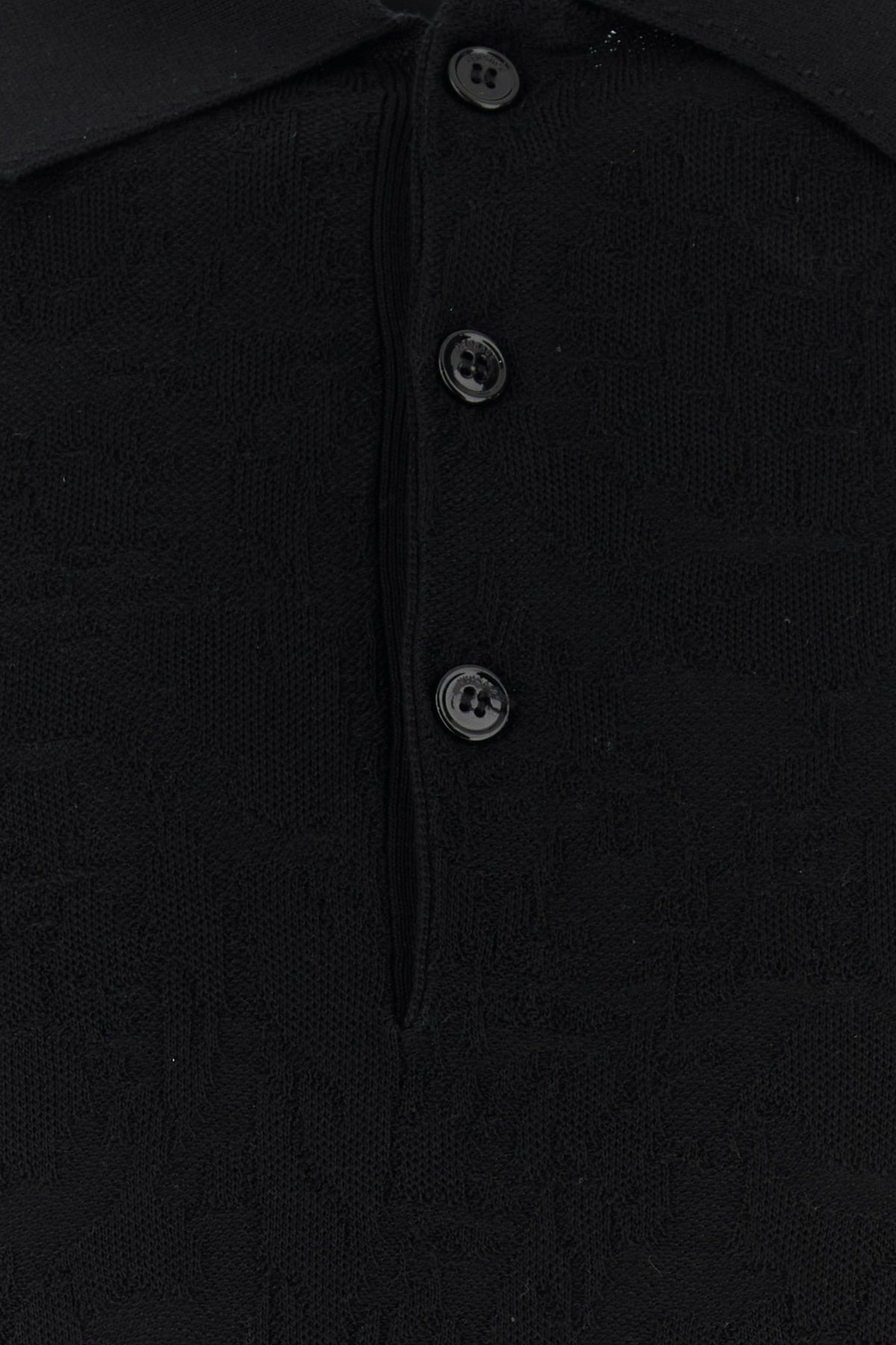 Black silk blend polo shirt - 5