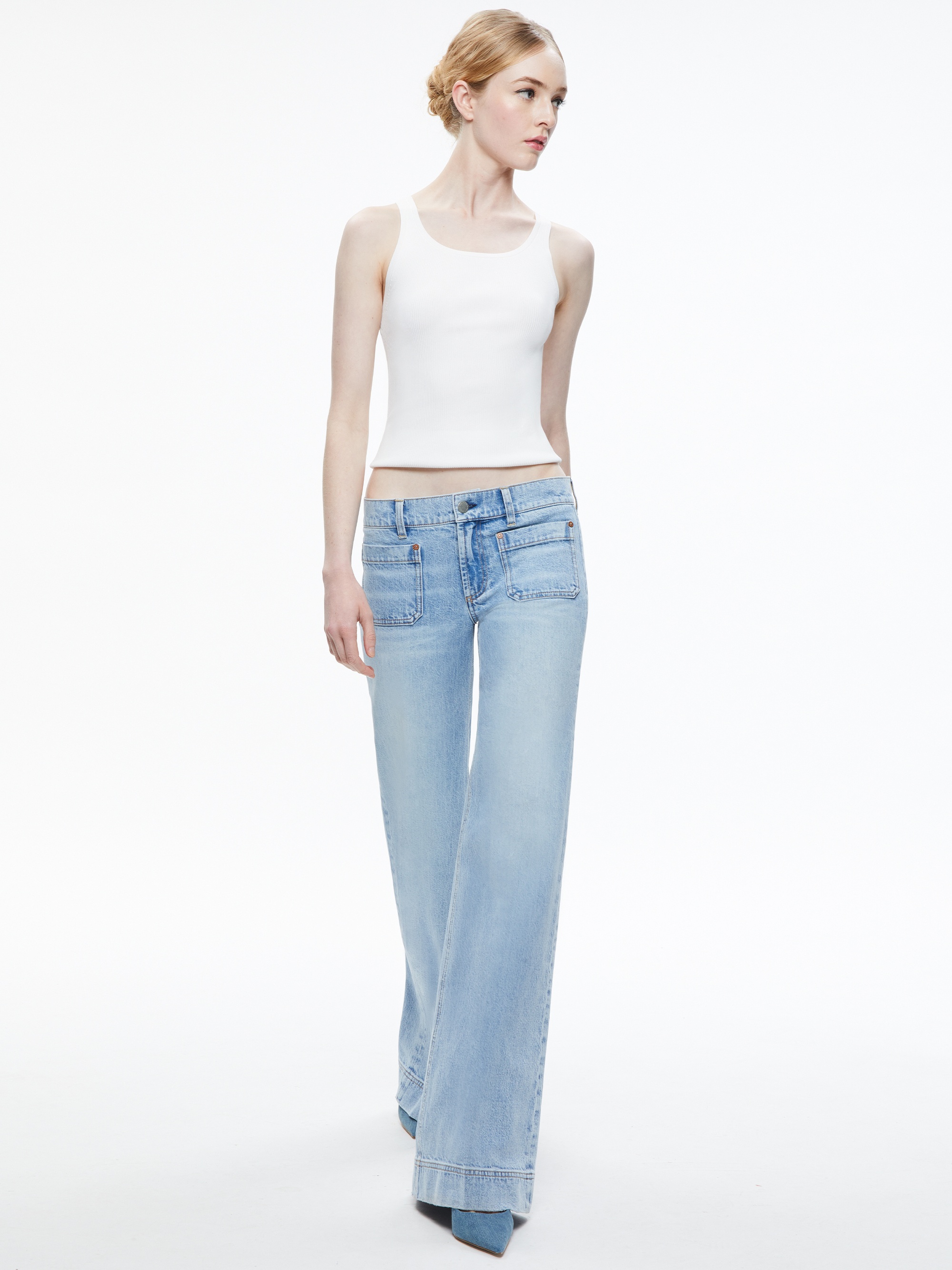 BRIAN PATCH POCKET WIDE LEG JEAN - 6