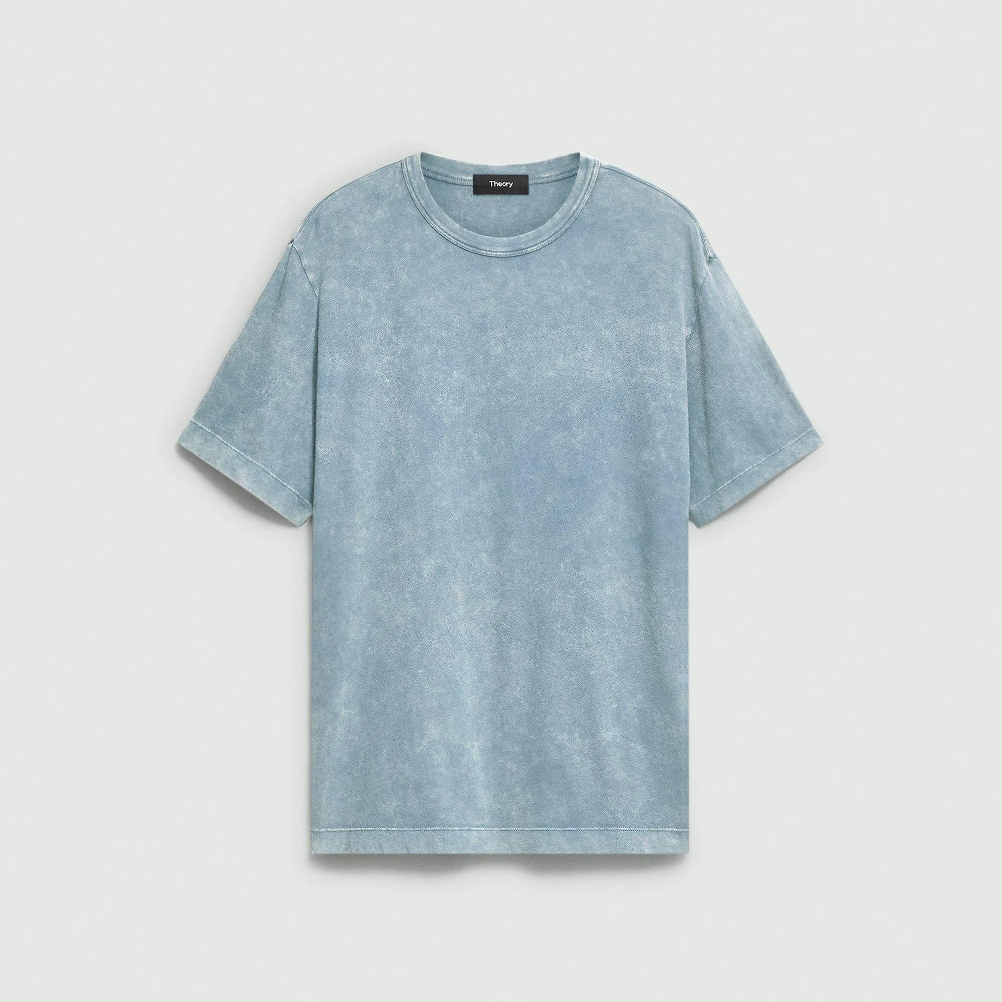 Ribbed Crewneck Tee in Fade Jersey - 1