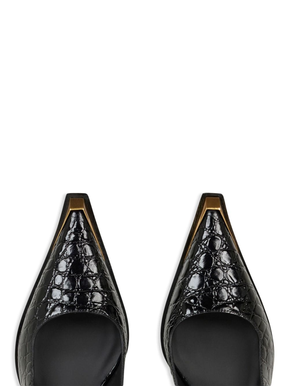 crocodile-embossed pumps - 3