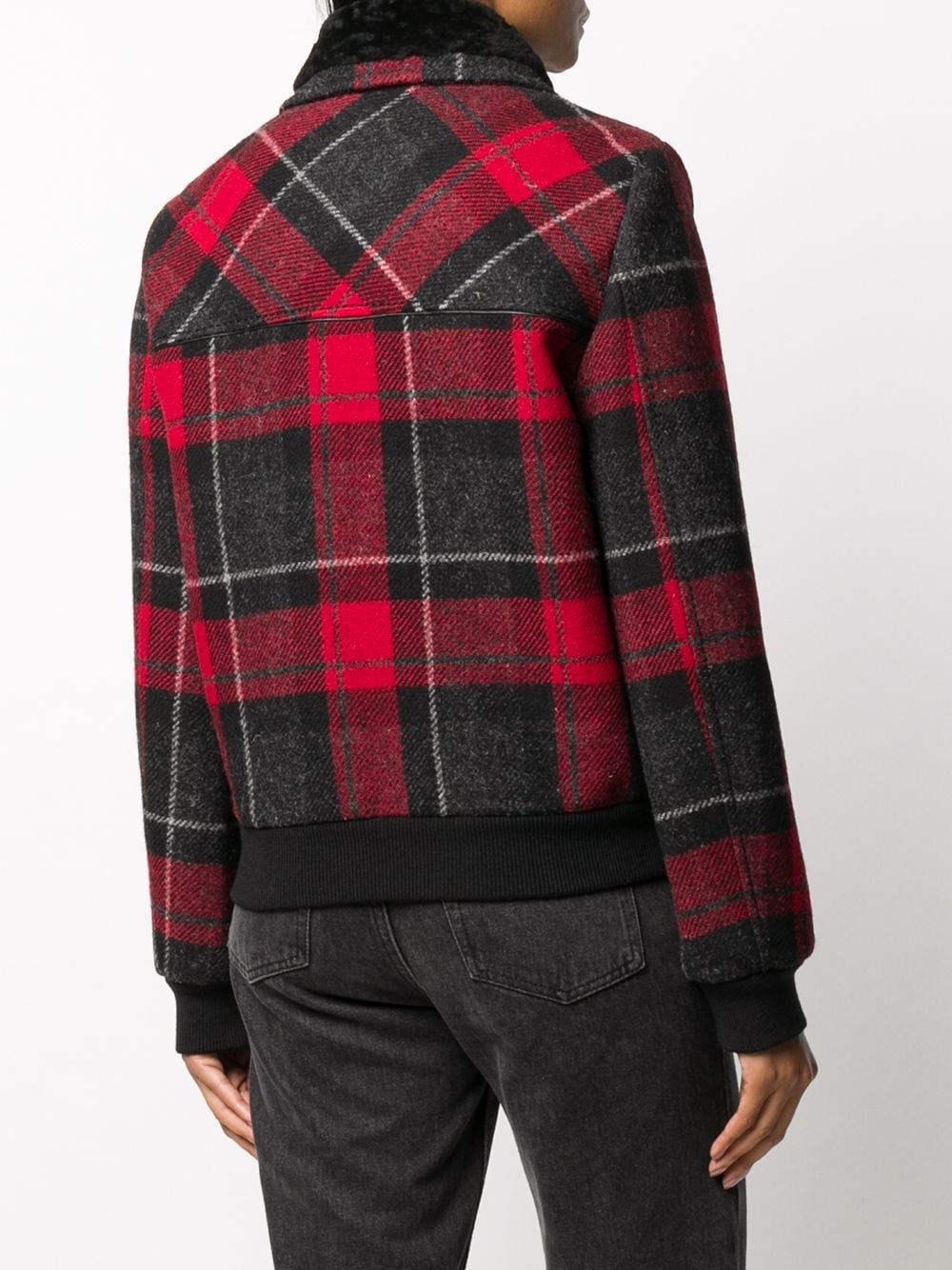 checked bomber jacket - 4