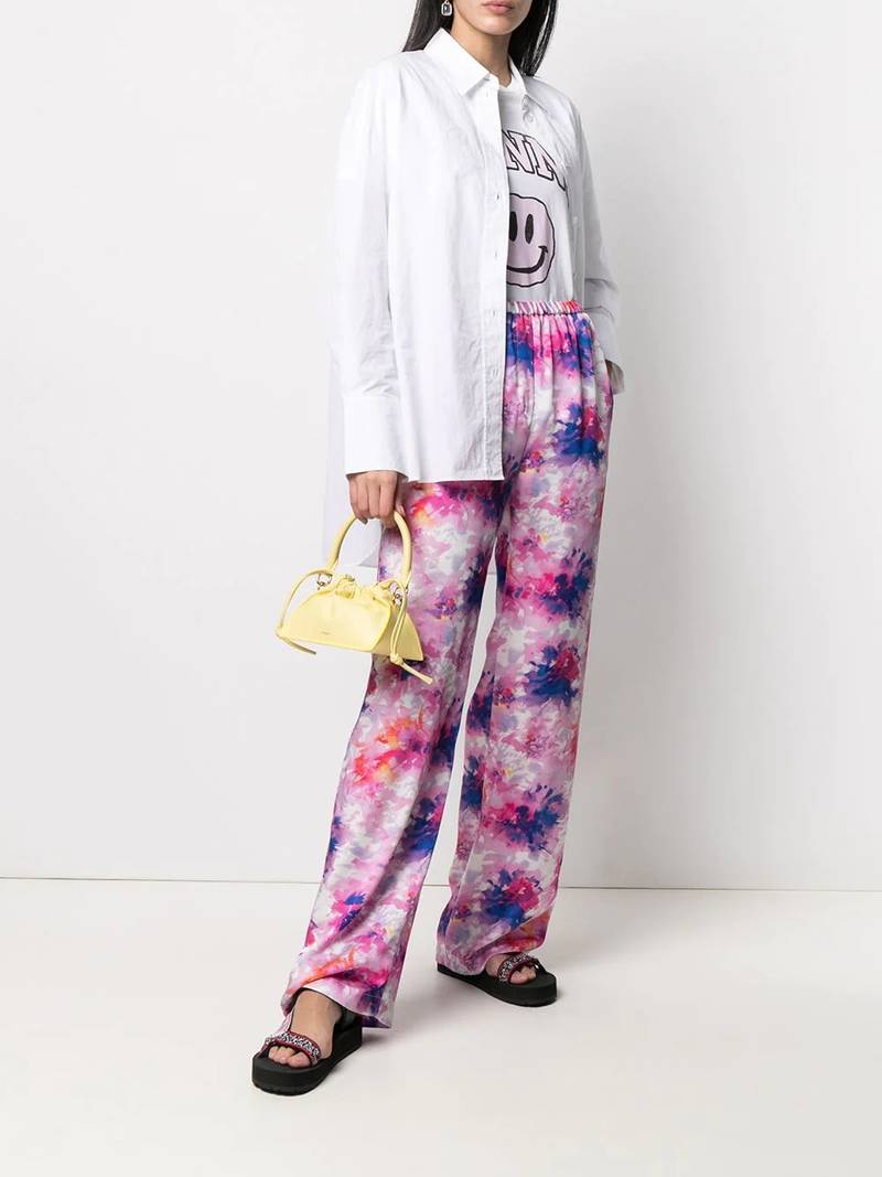 MSGM floral-print trousers outlook