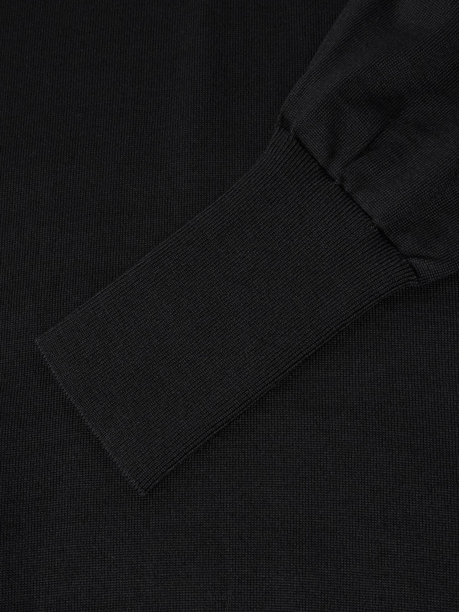 Wool Polo Shirt Black - 6