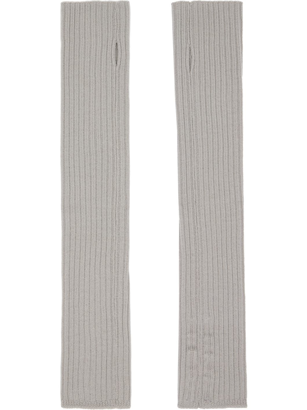 Gray Concordians Rasato Knit Arm Warmers - 2