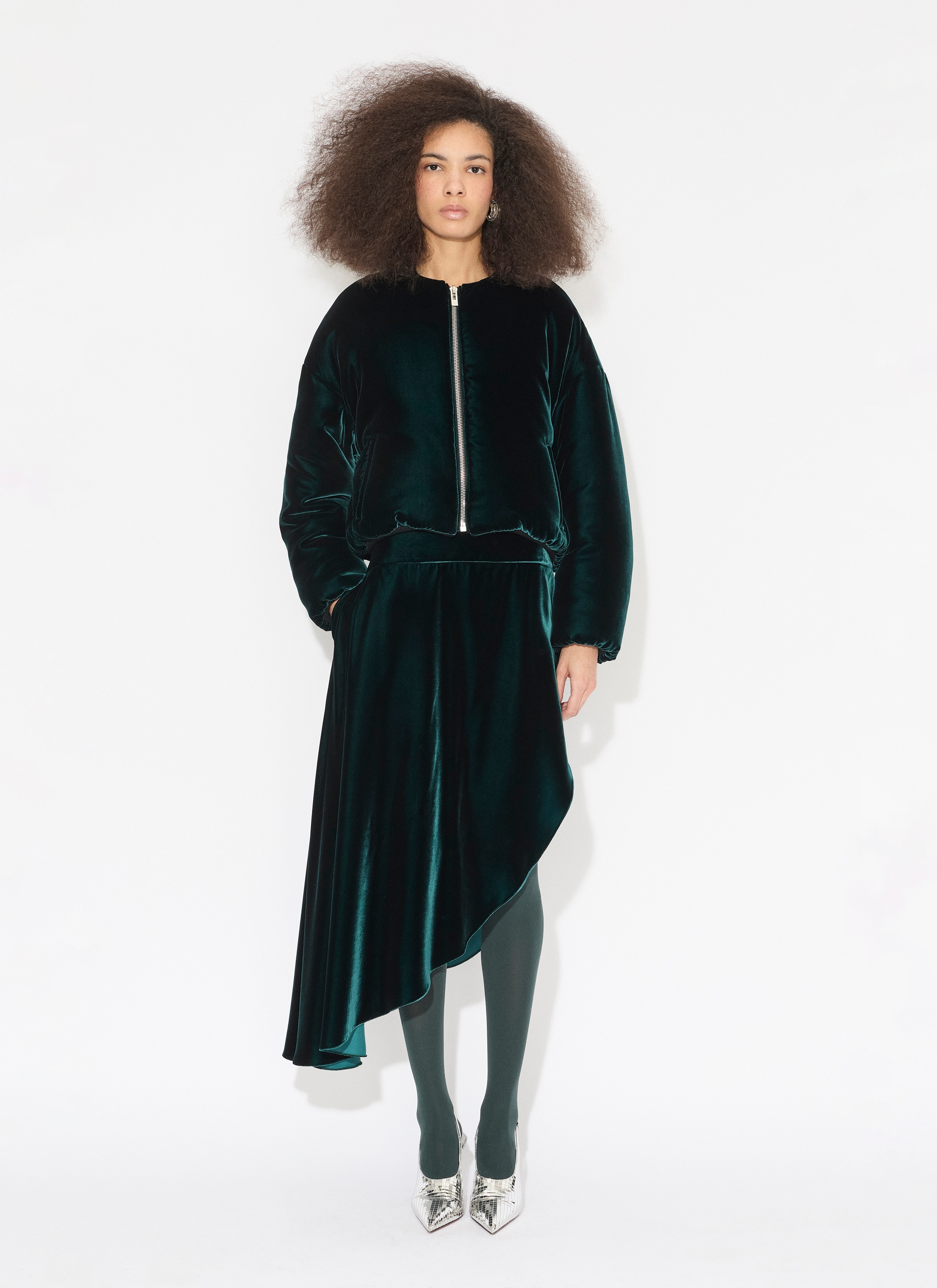 VELVET BOMBER JACKET - 2