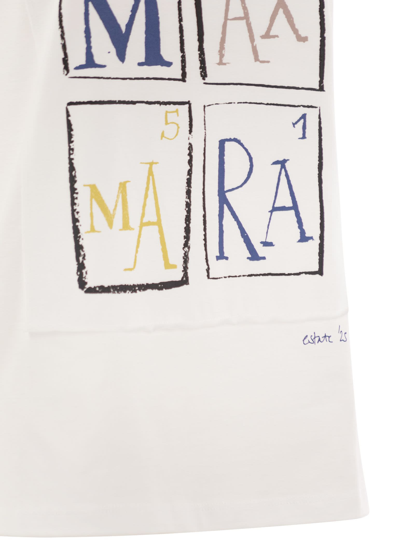 Maxmara Women Colibri - Cotton T-Shirt With Front Print - 4