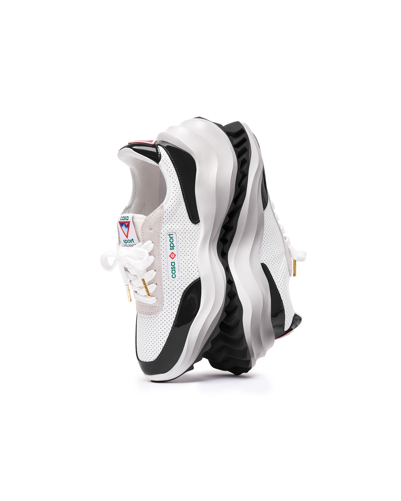Mens Atlantis White & Black Sneaker - 3