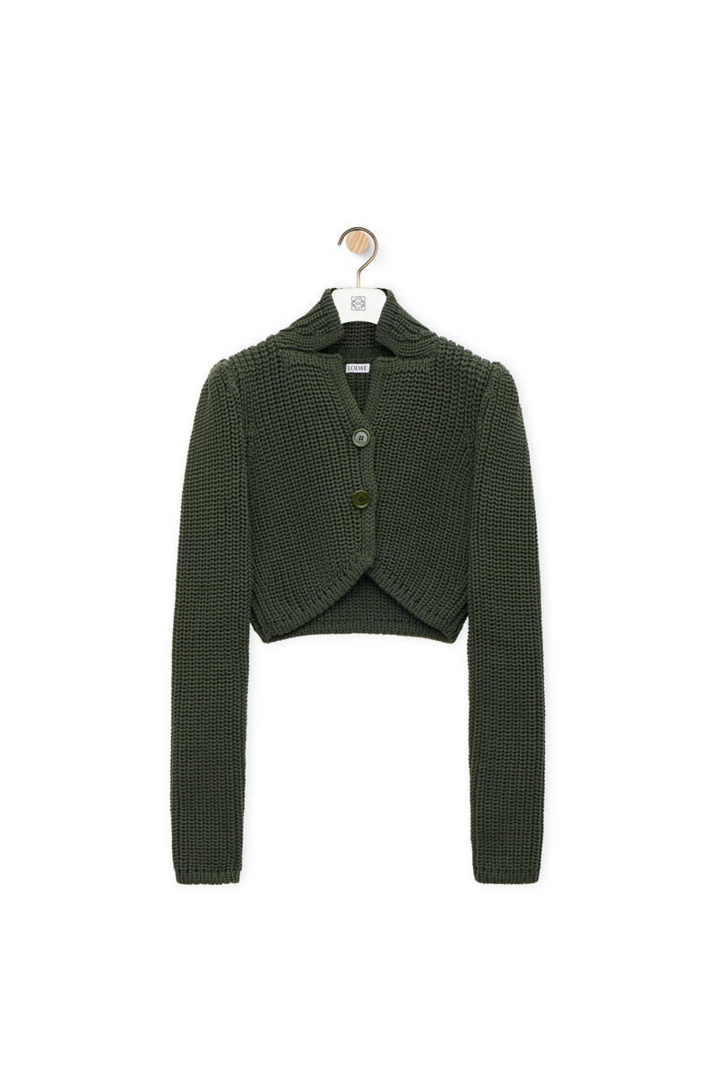 Cropped cardigan In technical knit - 1