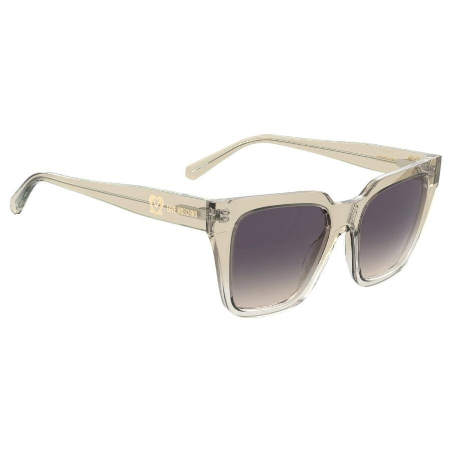 Moschino Grey Fuchsia Square Ladies Sunglasses MOL065/S 010A/FF 52 - 3
