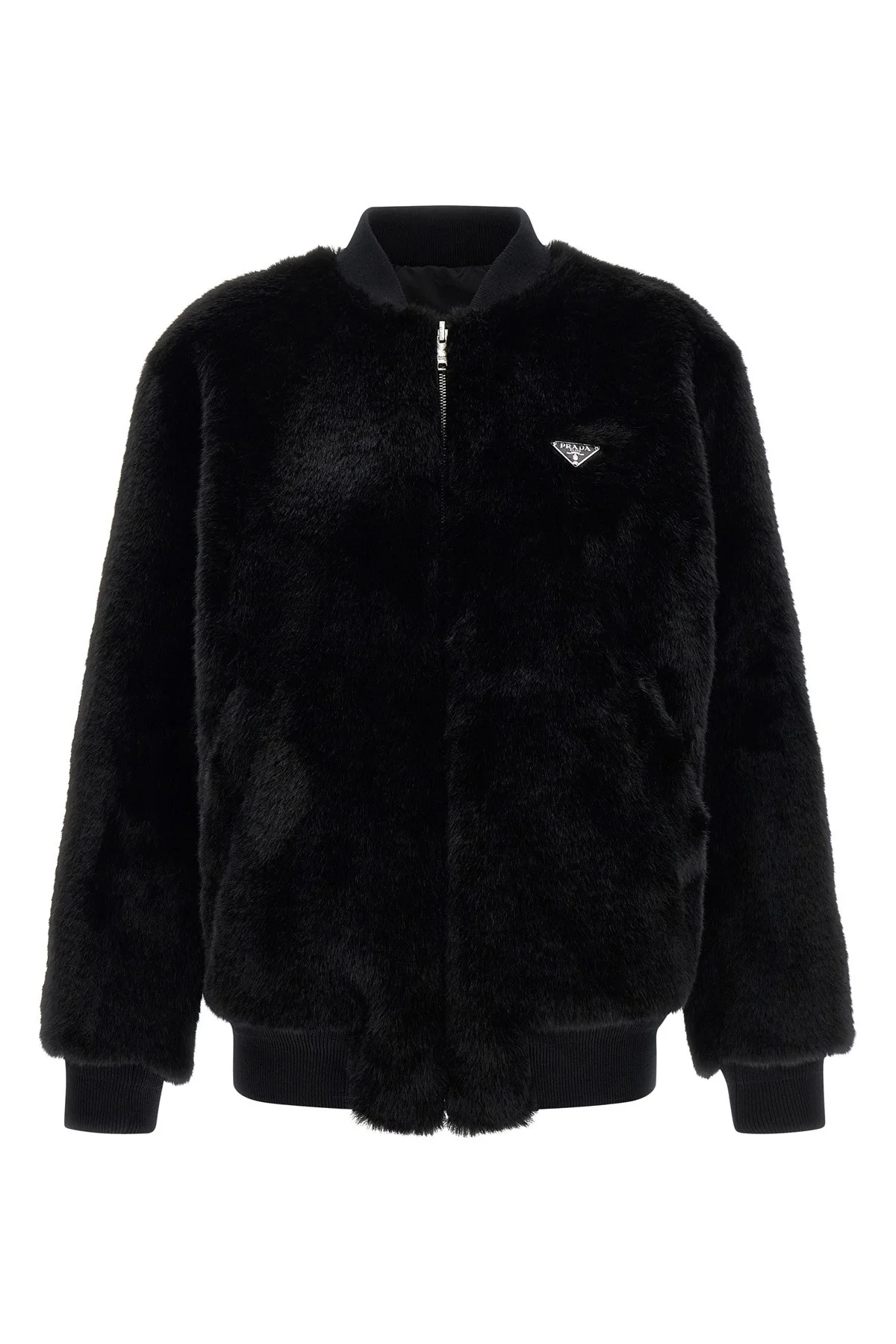 Eco-Fur And Re-Nylon Reversible Bomber Jacket - 1