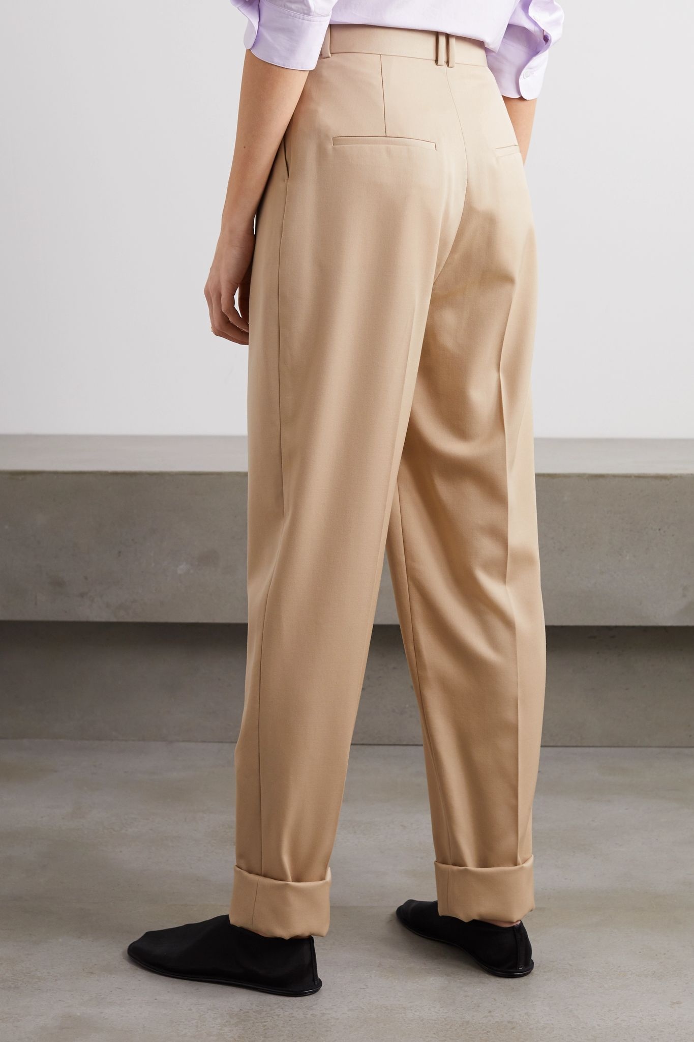 Marta tapered wool-twill pants - 4