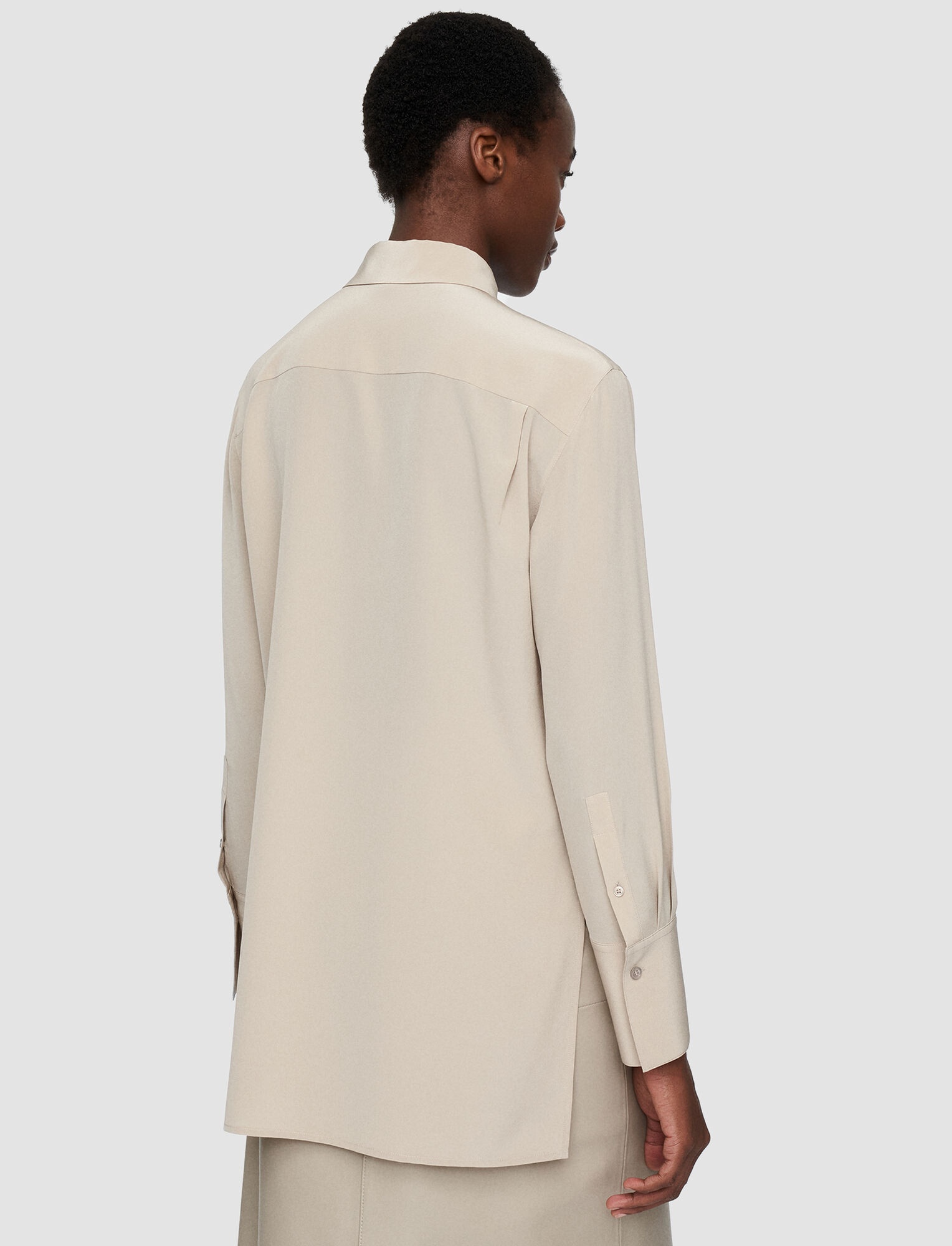Silk Crepe de Soie Bold Blouse - 4